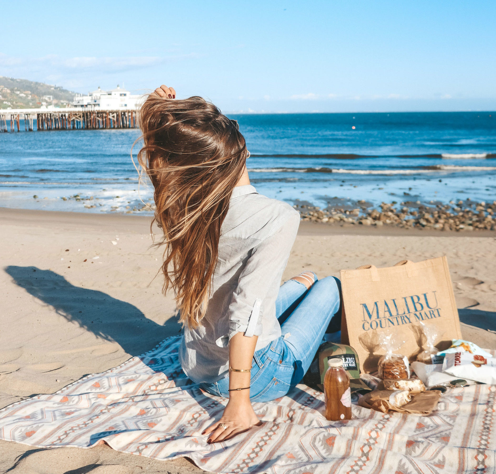Ready to enjoy a beach day? Don't forget to grab your Malibu Country Mart favorites!